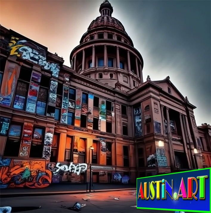 Austin Art Exhibition of Graffiti Art in Capitol Building
Created By Austin Artist DAPACU And Austin.Art