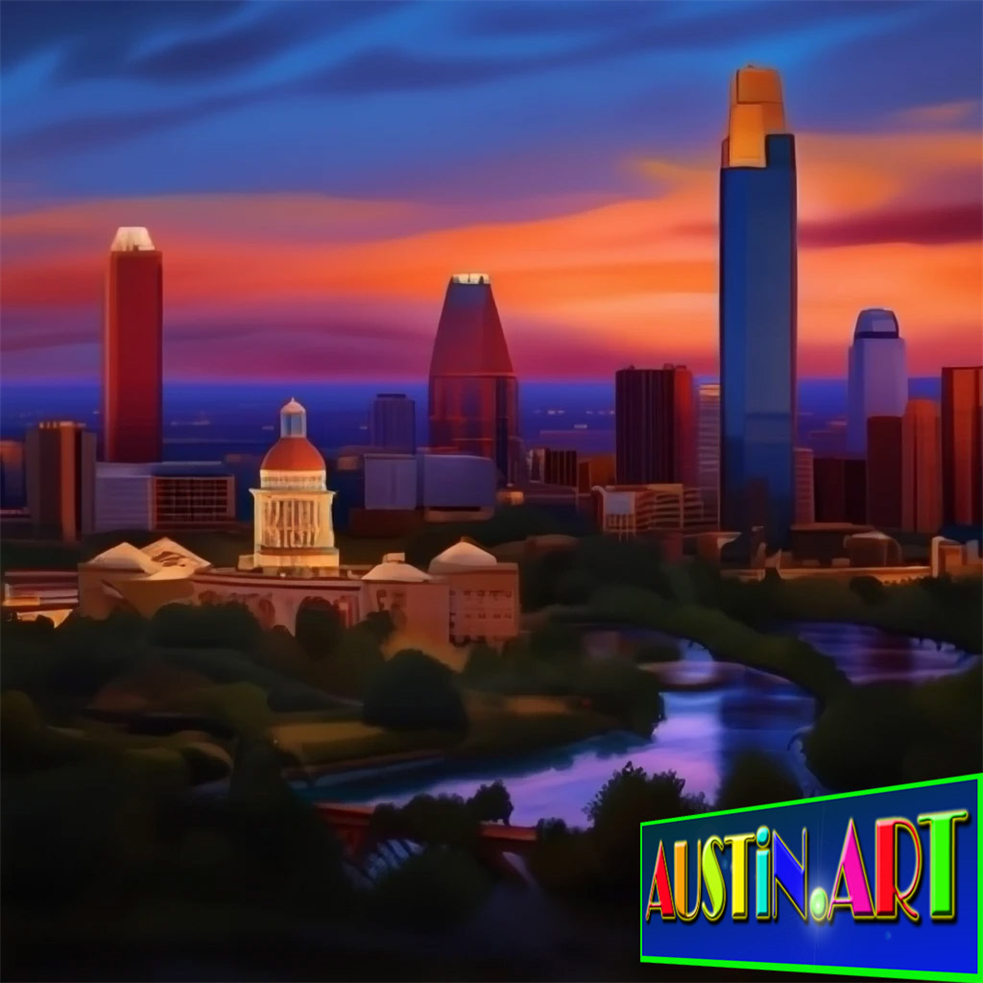 Austin Skyline Art Prints For Sale