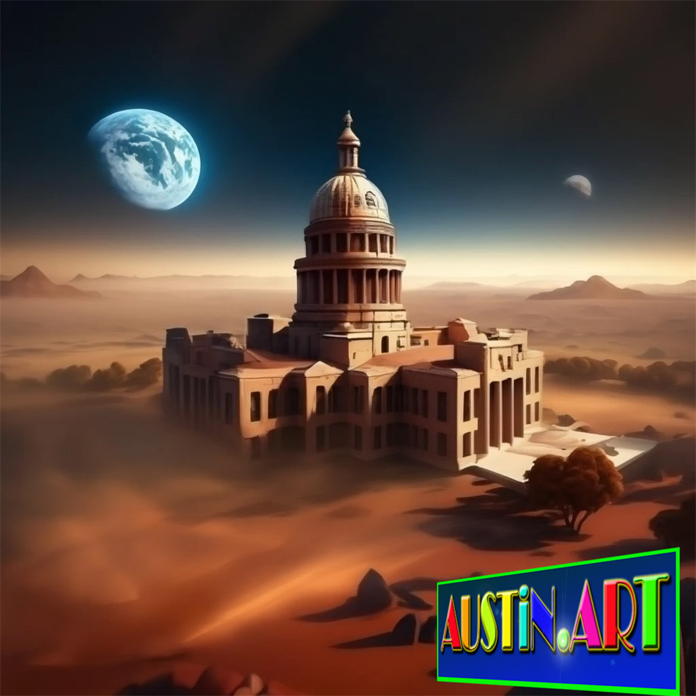 Austin Capitol Building Trip Around The Universe
(20 Years After Elon Musk Arrived To Mars)