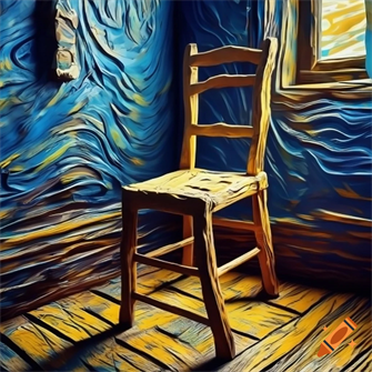 Chair Found in Van Gogh Painting 
Digital ART  Created By Austin Texas Artist