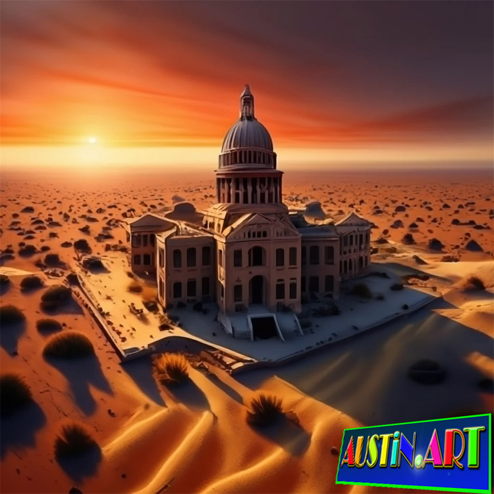 Austin Capitol Building in The Desert
Digital Art Pictures By DAPACU